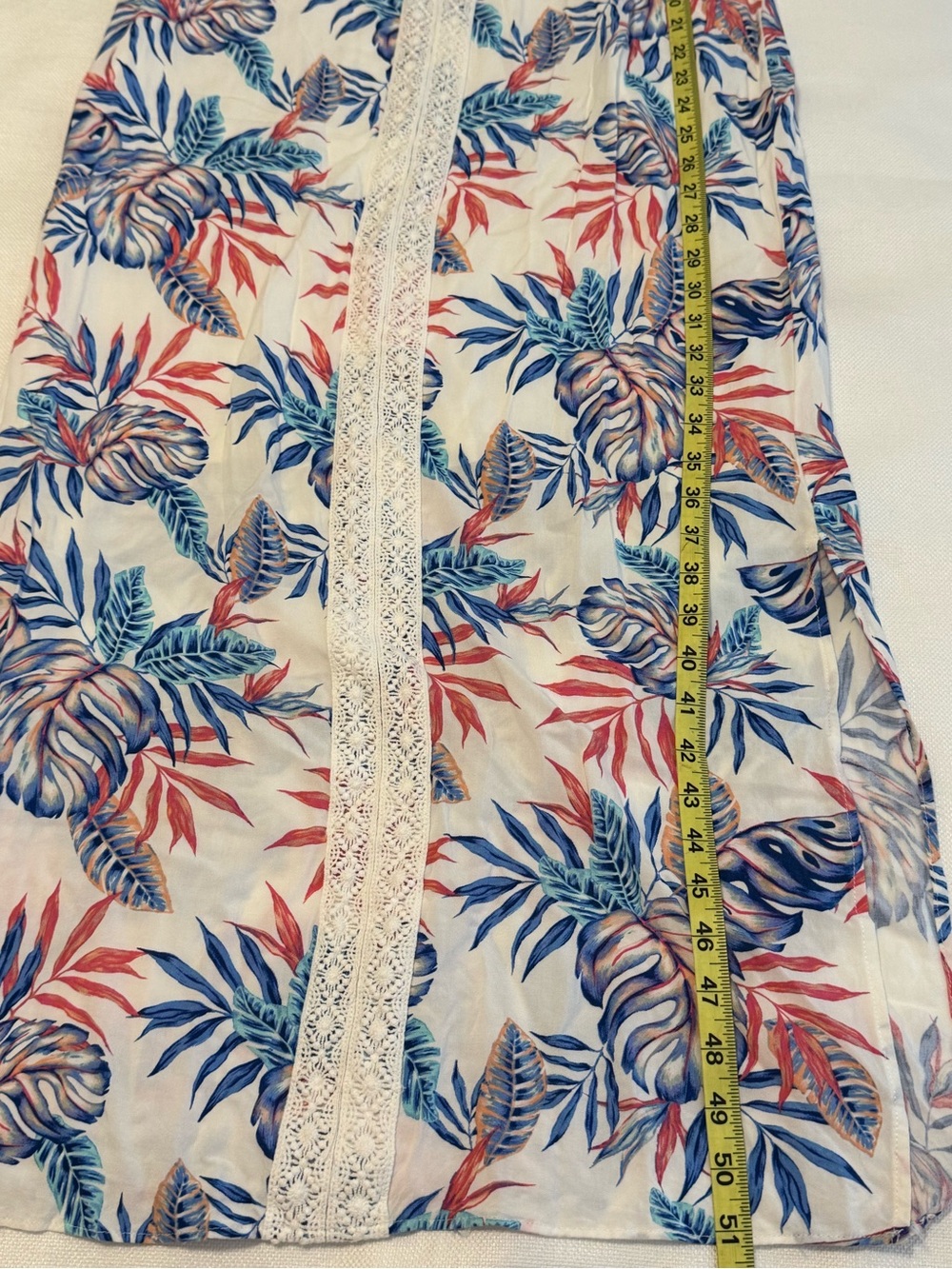 Caribbean Joe Tropical Floral Rayon Sleeveless Cruise Resort Beach Maxi Dress M